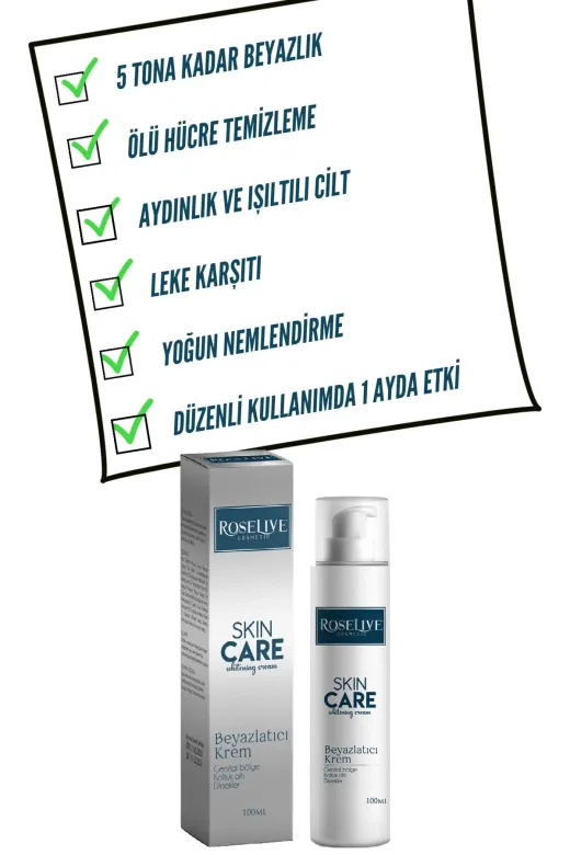 Roselive MrtRoselive00009 Cilt Beyazlatıcı Krem 100 Ml