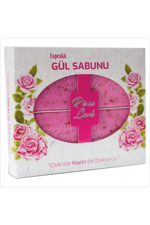 RoseLove 19191923700001 Rose Love Gül Yapraklı Güzellik Ve Cilt Bakım Sabunu 80Gr*4 Lü Lüks Kutu