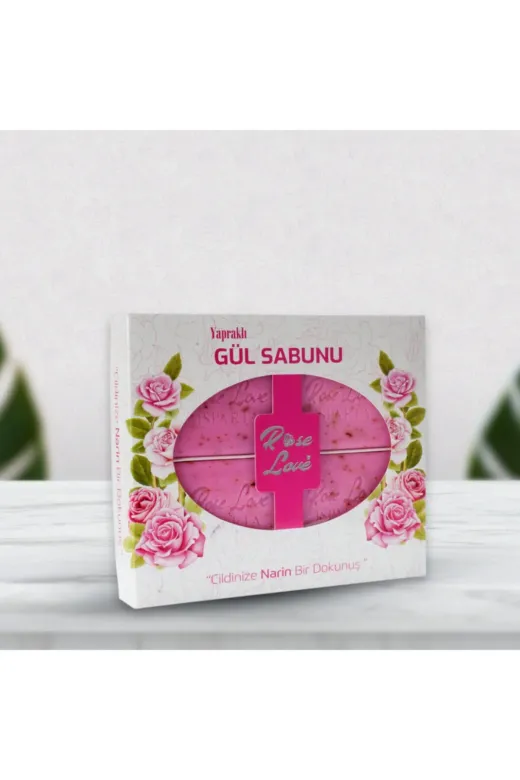 RoseLove 19191923700001 Rose Love Gül Yapraklı Güzellik Ve Cilt Bakım Sabunu 80Gr*4 Lü Lüks Kutu