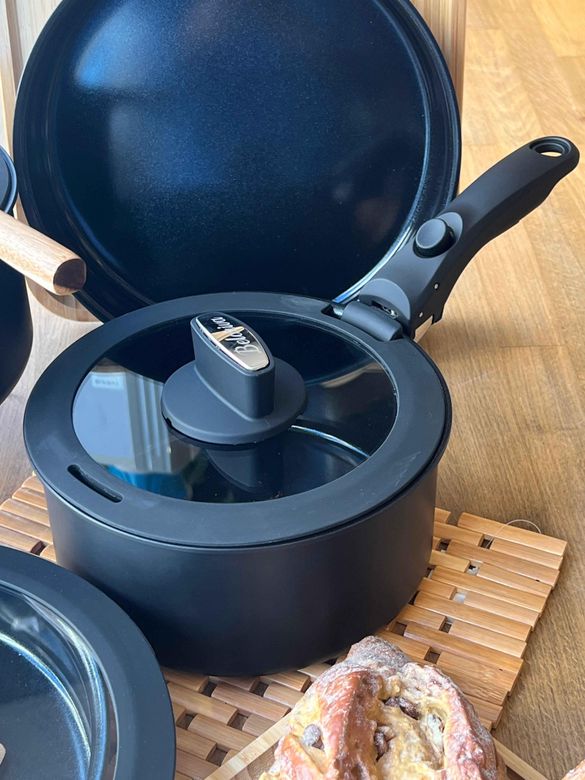 ROSSEV ten5640550 Baleriva Easy Cook Seramik Tencere Seti Siyah 8 Parça