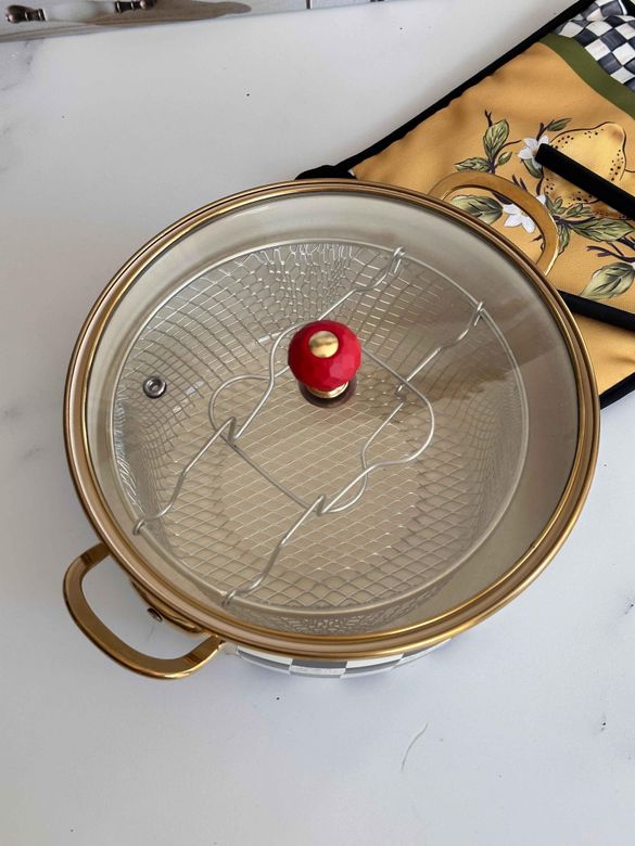 ROSSEV ten65418149804 Dama Emaye Kızartma Tenceresi 22 Cm