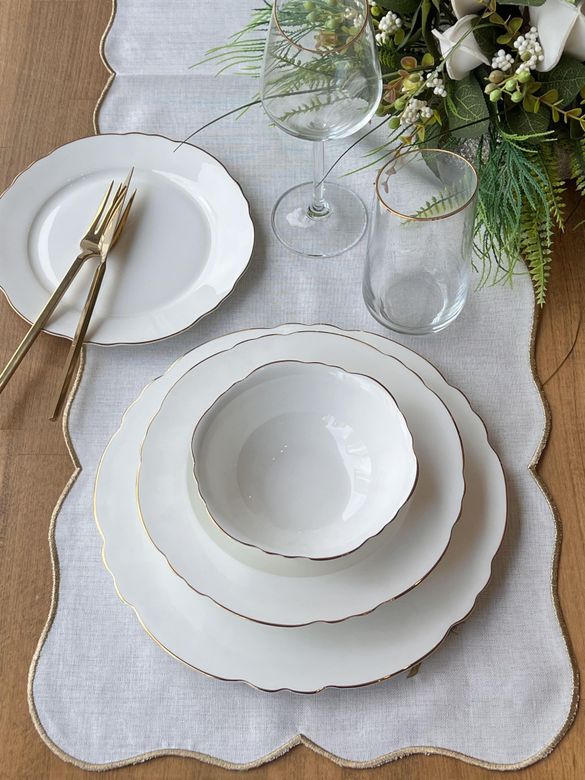 ROSSEV yem231032011 Yemek Takımı Elegance Gold 24 Parça 6 Kişilik
