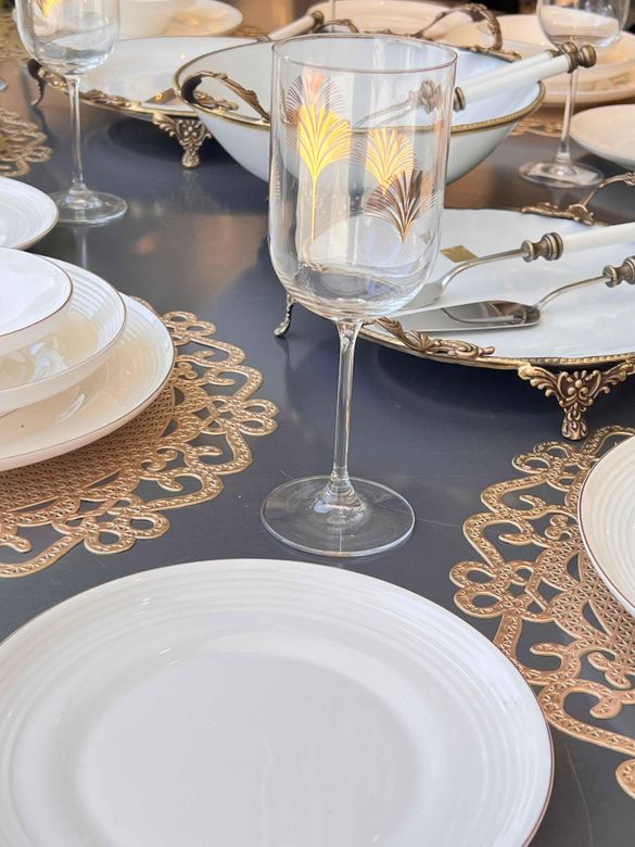 ROSSEV yem23500151 Yemek Takımı Royal Charme Gold 44 Parça 6 Kişilik