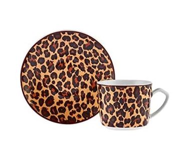 Royal Standart 57855210121934880184975 Tiger 2 Kişilik Kahve Fincan Takımı 80 Ml Açık Ahşap