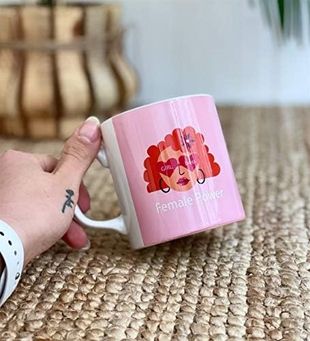Royal Standart 57855210131365880184975 Kadın Gücü Tasarımlı Kupa Açık Ahşap