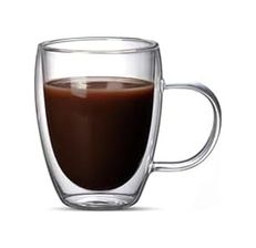 Royal Standart 57855210131612380184975 Çift Cidarlı Latte, Kahve, Meşrubat, Bitki Çayı Cam 300 Ml Kupa Seti, 1 Adet - 12038 Açık Ahşap