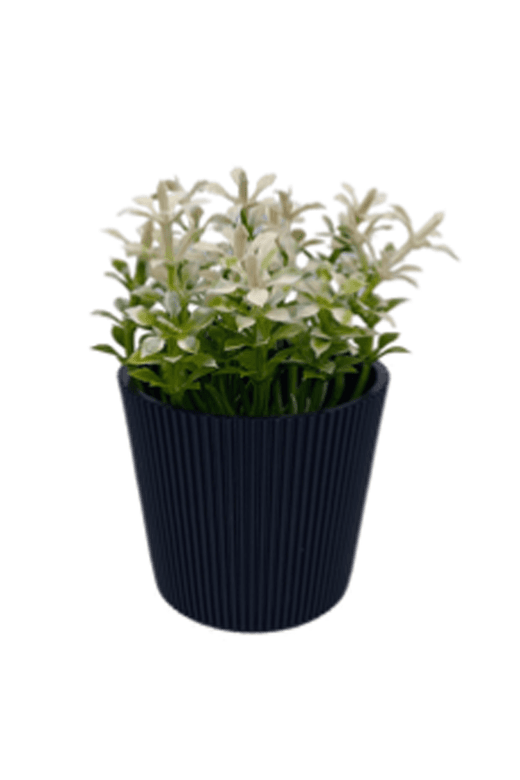 Royaleks Group RT-RY-H-80805 Çizgili Yuvarlak Saksı Çiçek Royaleks-5706