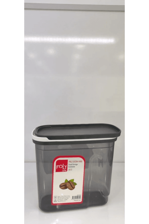 Royaleks Group RT-RY-H-81909 1.8 Litre Poly Erzak Saklama Kabı Kızaklı Kapak Royaleks-Bnm-0650
