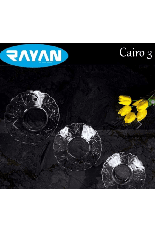 Royaleks Group RT-RYL-H-69841 6'lı Cam Tabak Güneş Yıldız Gül 3 Model Royaleks-G-405