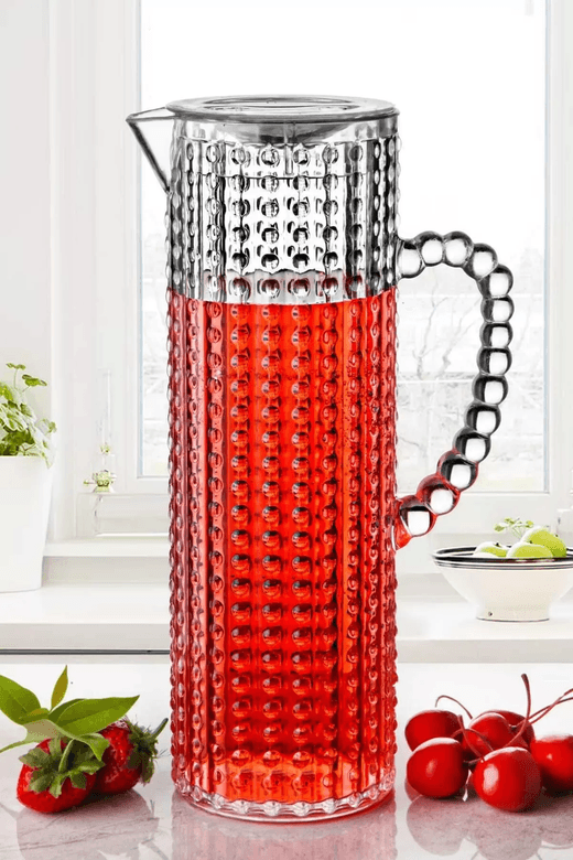 Royaleks Group RT-RYL-H-82939 Boncuklu Şeffaf Sürahi 1,5 Lt Royaleks-82939