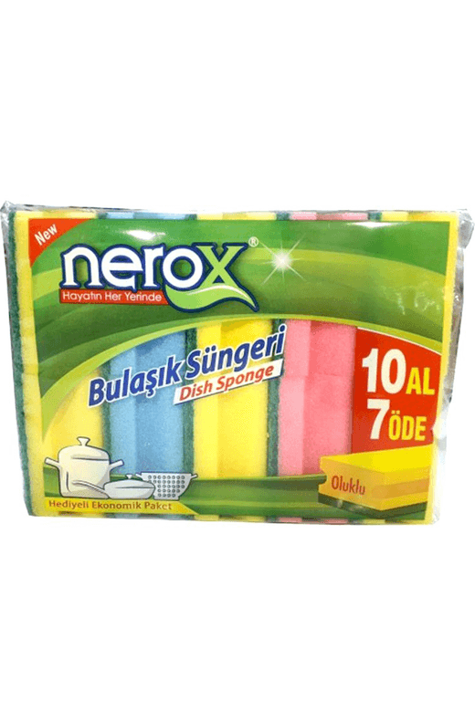 Royaleks Group RT-RYL-H-82988 Nerox Bulaşık Süngeri Oluklu 10'lu Royaleks-Nrx-F550