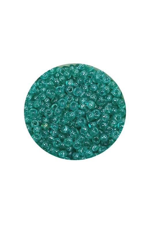Royaleks RT-RYL-BN24092-14-60 Dökme Cam Kum Boncuk (11/0) 2 Mm - 60 Gram -  Şeffaf Yeşil - Bnc049