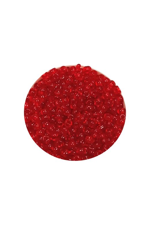 Royaleks RT-RYL-BN24092-21-60 Dökme Cam Kum Boncuk (11/0) 2 Mm - 60 Gram -  Şeffaf Kırmızı - Bnc056