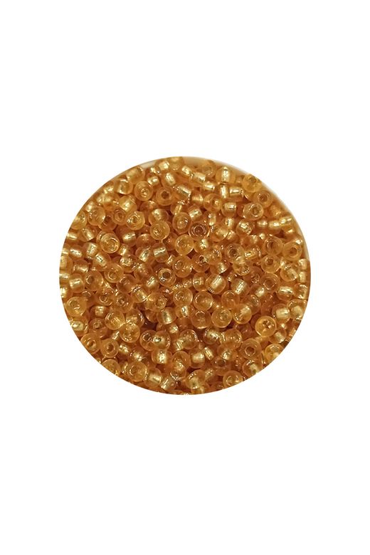 Royaleks RT-RYL-BN24092-27-20 Dökme Cam Kum Boncuk (11/0) 2 Mm - 20 Gram -  Şeffaf Altın - Bnc027