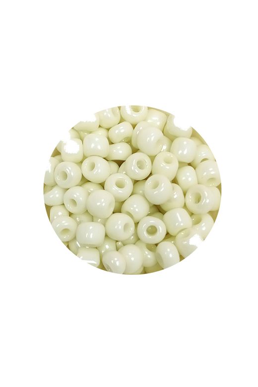 Royaleks RT-RYL-BN24093-01-60 Dökme Cam Kum Boncuk Büyük Boy (6/0) 4 Mm - 60 Gram - Krem - Bnc107