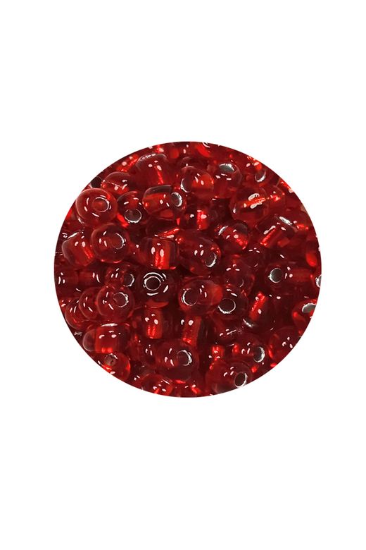 Royaleks RT-RYL-BN24093-09-20 Dökme Cam Kum Boncuk Büyük Boy (6/0) 4 Mm - 20 Gram - Şeffaf Kırmızı - Bnc079