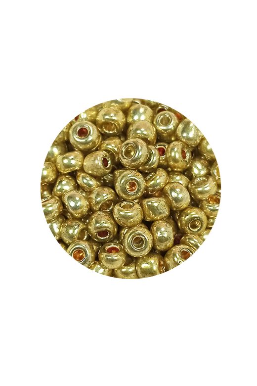 Royaleks RT-RYL-BN24093-23-20 Dökme Cam Kum Boncuk Büyük Boy (6/0) 4 Mm - 20 Gram - Altın - Bnc093
