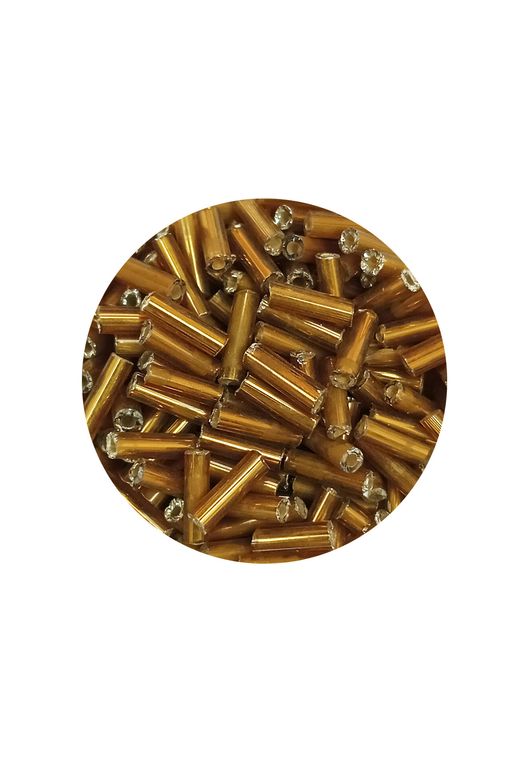 Royaleks RT-RYL-BN24094-07-20 Uzun Boru Kesme Boncuk Çap 2Mm Uzunluk 10 Mm - 20 Gram - Altın Sarısı - Bnc231