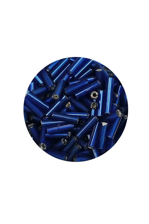 Royaleks RT-RYL-BN24094-09-20 Uzun Boru Kesme Boncuk Çap 2Mm Uzunluk 10 Mm - 20 Gram - Lacivert - Bnc233