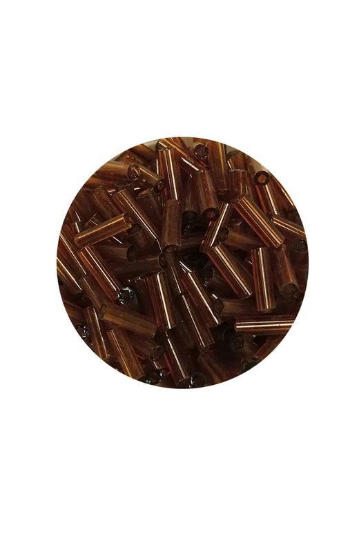 Royaleks RT-RYL-BN24094-22-60 Uzun Boru Kesme Boncuk Çap 2Mm Uzunluk 10 Mm - 60 Gram - Şeffaf Kahverengi - Bnc285