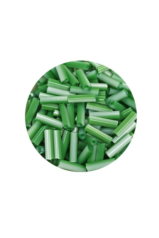 Royaleks RT-RYL-BN24094-23-20 Uzun Boru Kesme Boncuk Çap 2Mm Uzunluk 10 Mm - 20 Gram - Yeşil Beyaz - Bnc247