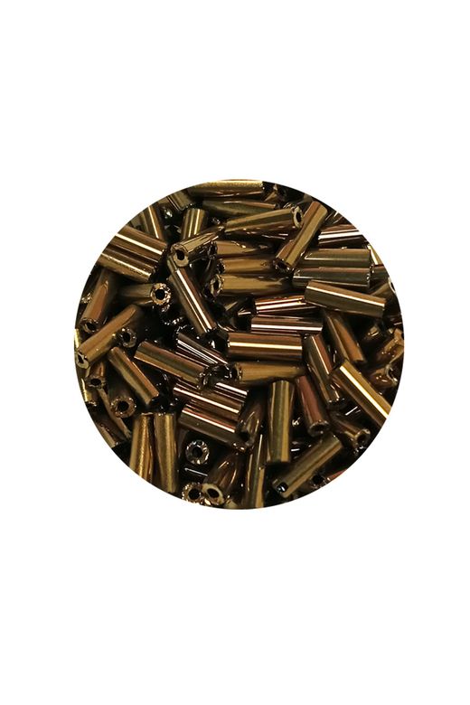 Royaleks RT-RYL-BN24094-25-60 Uzun Boru Kesme Boncuk Çap 2Mm Uzunluk 10 Mm - 60 Gram - Parlak Gold - Bnc288