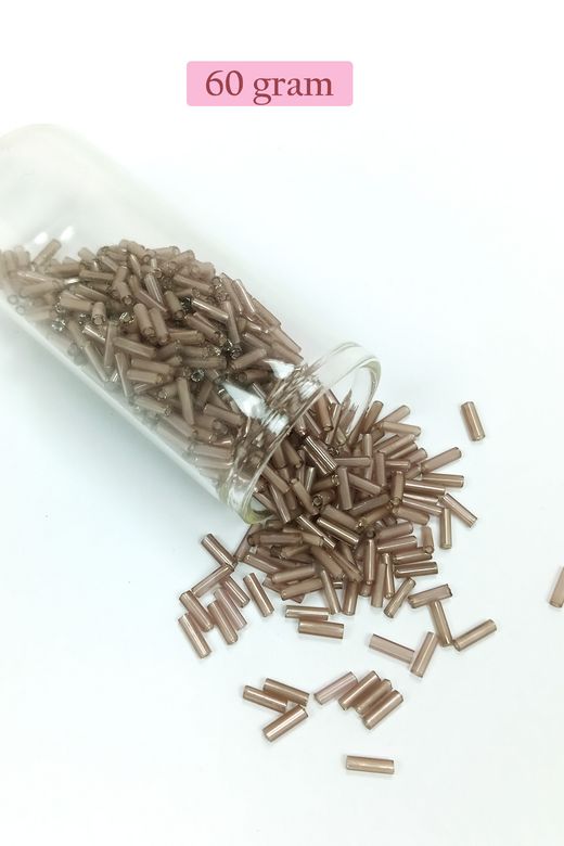 Royaleks RT-RYL-BN24094-29-60 Uzun Boru Kesme Boncuk Çap 2Mm Uzunluk 10 Mm - 60 Gram - Duman - Bnc292