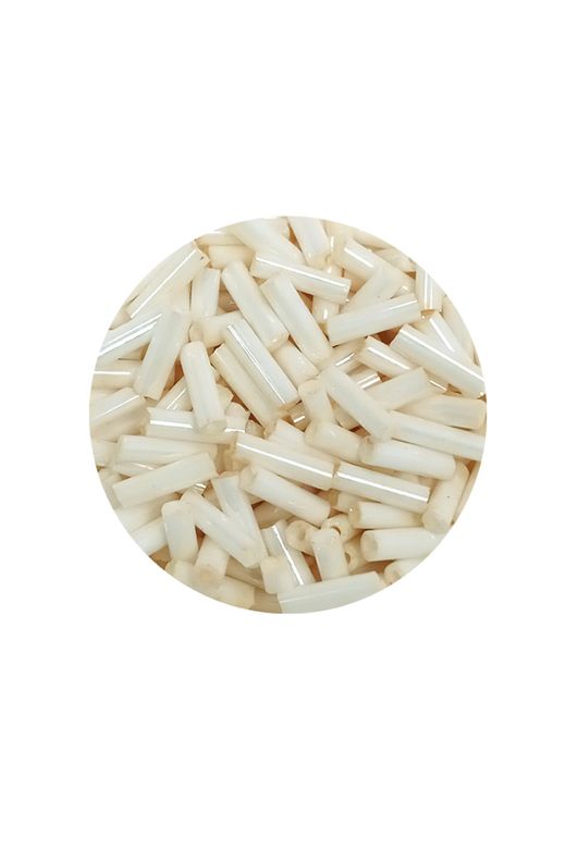 Royaleks RT-RYL-BN24094-35-60 Uzun Boru Kesme Boncuk Çap 2Mm Uzunluk 10 Mm - 60 Gram - Açık Krem - Bnc298