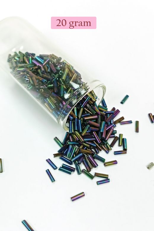 Royaleks RT-RYL-BN24094-4SET2 Uzun Boru Kesme Boncuk Çap 2Mm Uzunluk 10 Mm - 4 Renk - Toplam 80 Gram - Bnc427