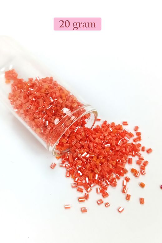 Royaleks RT-RYL-BN24095-08-20 Kesme Cam Boncuk 2Mm - 20 Gram - Mercan Kırmızı -Bnc310