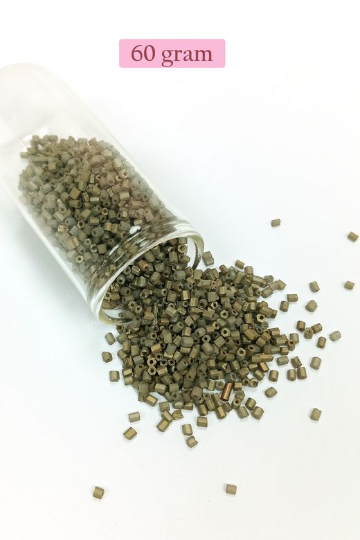 Royaleks RT-RYL-BN24095-15-60 Kesme Cam Boncuk 2Mm - 60 Gram - Mat Asker Yeşili - Bnc365