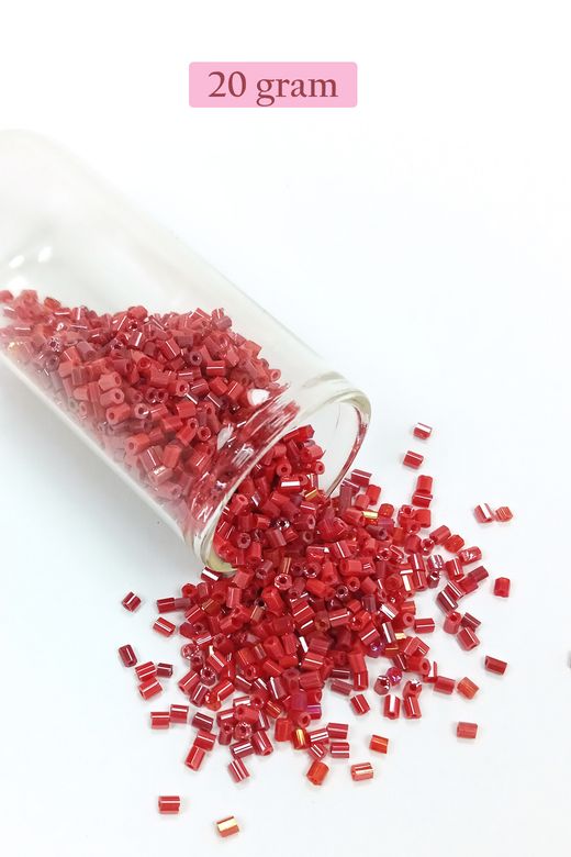 Royaleks RT-RYL-BN24095-20-20 Kesme Cam Boncuk 2Mm - 20 Gram - Koyu Kırmızı -Bnc322