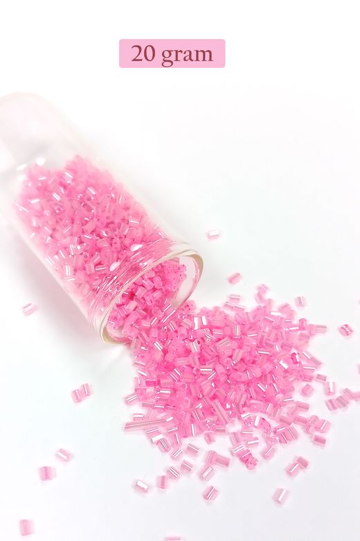 Royaleks RT-RYL-BN24095-21-20 Kesme Cam Boncuk 2Mm - 20 Gram - Pembe -Bnc323