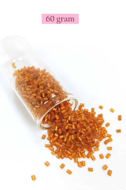 Royaleks RT-RYL-BN24095-25-60 Kesme Cam Boncuk 2Mm - 60 Gram - Şeffaf Koyu Turuncu - Bnc375