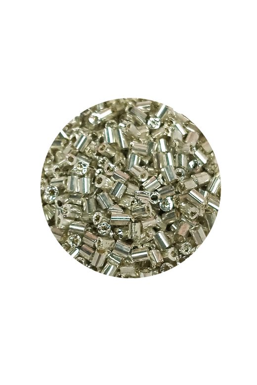 Royaleks RT-RYL-BN24095-26-60 Kesme Cam Boncuk 2Mm - 60 Gram - Parlak Gümüş - Bnc376