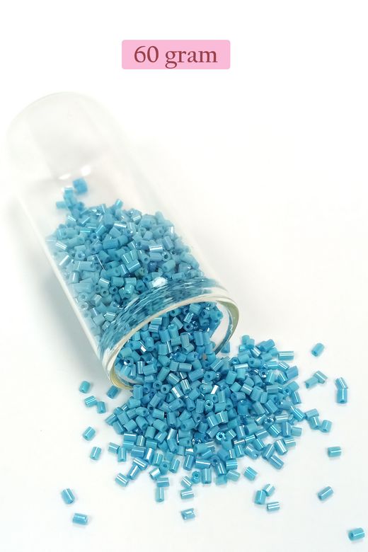 Royaleks RT-RYL-BN24095-45-60 Kesme Cam Boncuk 2Mm - 60 Gram - Camgöbeği Mavi - Bnc395