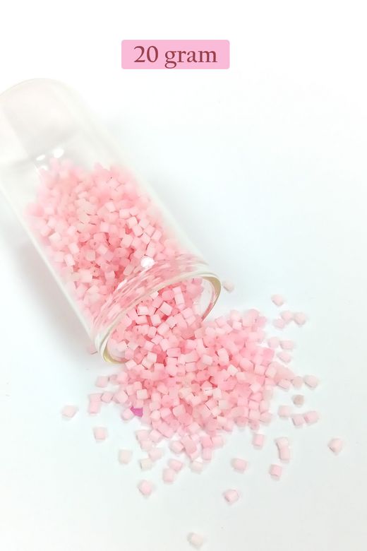 Royaleks RT-RYL-BN24095-48-20 Kesme Cam Boncuk 2Mm - 20 Gram - Şeker Pembe -Bnc350