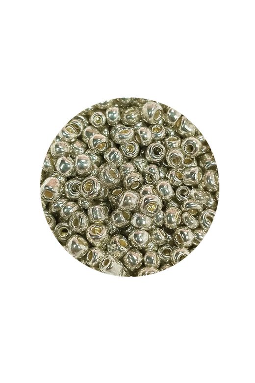 Royaleks RT-RYL-BN24096-05-20 Dökme Cam Kum Boncuk (8/0) 3 Mm - 20 Gram - Parlak Gümüş - Bnc147