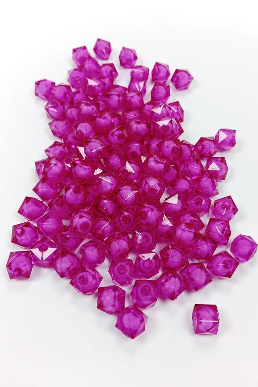 Royaleks RT-RYL-BN24096-05 Küp Boncuk İçten Boncuklu Bileklik Çanta Boncuğu 10 Mm 50 Gr Mor - Bnc451