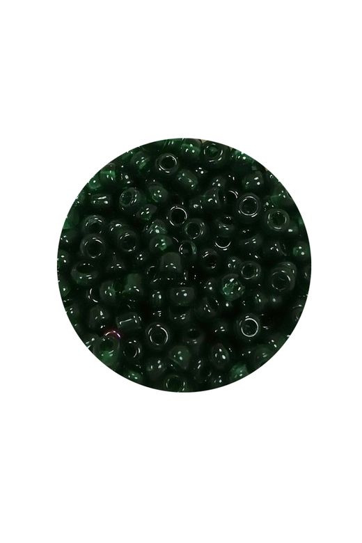 Royaleks RT-RYL-BN24096-13-20 Dökme Cam Kum Boncuk (8/0) 3 Mm - 20 Gram - Şeffaf Koyu Yeşil - Bnc155