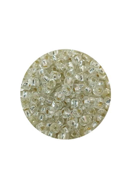 Royaleks RT-RYL-BN24096-14-20 Dökme Cam Kum Boncuk (8/0) 3 Mm - 20 Gram - Şeffaf Beyaz - Bnc156