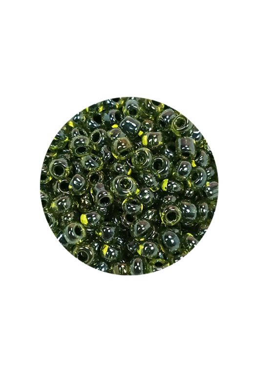 Royaleks RT-RYL-BN24096-29-60 Dökme Cam Kum Boncuk (8/0) 3 Mm - 60 Gram - Şeffaf Alacalı Yeşil - Bnc212