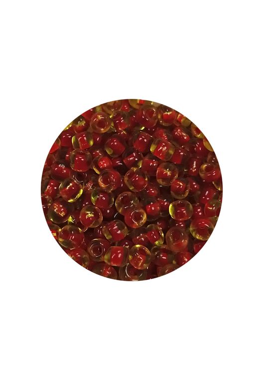 Royaleks RT-RYL-BN24096-33-20 Dökme Cam Kum Boncuk (8/0) 3 Mm - 20 Gram - Şeffaf Sarı Kırmızı - Bnc175