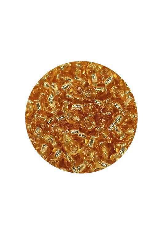 Royaleks RT-RYL-BN24096-34-20 Dökme Cam Kum Boncuk (8/0) 3 Mm - 20 Gram - Şeffaf Koyu Sarı - Bnc176