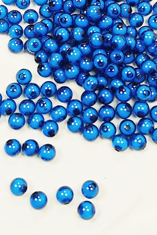 Royaleks RT-RYL-BN24098-02 Yuvarlak Boncuk İçten Boncuklu Bileklik Çanta Boncuğu 8 Mm 50 Gr Mavi - Bnc468