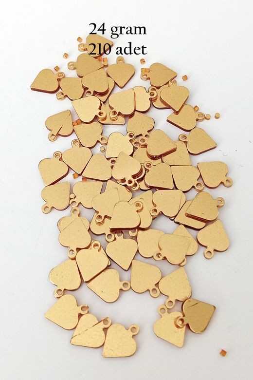 Royaleks RT-RYL-BN24099-21-24 Oya Abiye Bileklik Kolye Pleksi Metalik Plastik Pul Altın Renk 24 Gram 210 Adet - Bnc554