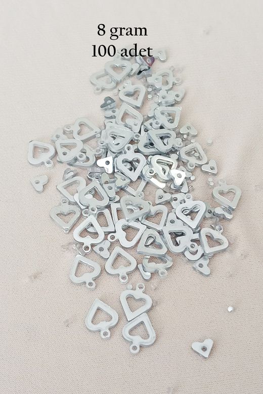 Royaleks RT-RYL-BN24100-12-8 Oya Abiye Bileklik Kolye Pleksi Metalik Plastik Pul Gümüş Renk 8 Gram 100 Adet - Bnc511