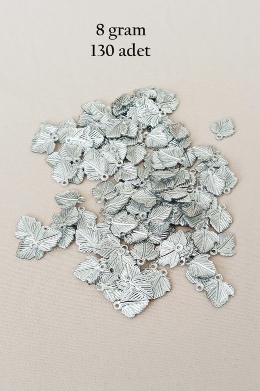 Royaleks RT-RYL-BN24100-8-8 Oya Abiye Bileklik Kolye Pleksi Metalik Plastik Pul Gümüş Renk 8 Gram 130 Adet - Bnc507