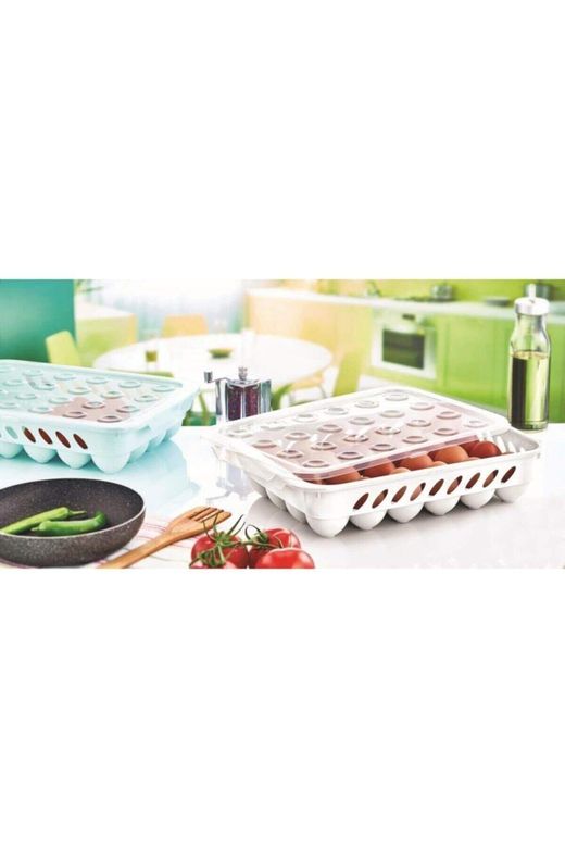 Royaleks RT-RYL-HMAD1120 Yumurta Kapalı Saklama Kabı 24'lü Beyaz