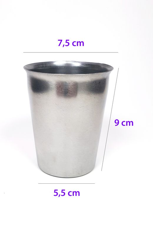 Royaleks RT-RYL-HMR10370 6 Adet Paslanmaz Çelik Krom Bardak 9 X 7,5 X 5,5Cm